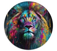 Jigsaw Puzzles for Adults, 1000 Piece Magic Lion 1000 Pieces Round Puzzles for Adults DIY Art Decor, 1000pcs (67.5x67.5cm)