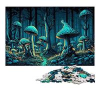 Jigsaw Puzzles for Adults 1000 Piece Magic Mushrooms Impossible Jigsaw Puzzles for Adults Ideal for Family Fun, Relaxation 26X38CM/10.23x14.96inch
