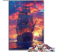 Jigsaw Puzzles for Adults 1000 Piece Magic Pirate Ship Jigsaw for Family Fun Perfect for Holidays, Interactive Game Nights (size : 26x38cm)