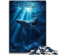 Jigsaw Puzzles for Adults 1000 Piece Magical Whale Puzzles for Teenagers,Educational Toy Funny Family Games Unique Home Decor (75x50cm)