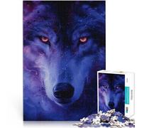 Jigsaw Puzzles for Adults 1000 Piece Magical Wolf Portrait Made of cardboard Suitable for ages 14 and up Hands-on Game gifts for friends and family。size：26x38cm/10.24x14.96inch