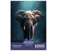 Jigsaw Puzzles for Adults 1000 Piece Majestic Elephant in Misty Forest Jigsaw Relax Games Wall Decoration Deal As Gifts for The Whole Family 38x26cm/1000pcs