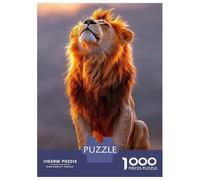 Jigsaw Puzzles for Adults 1000 Piece Majestic Lion Basking in Golden Light Jigsaw Puzzle Brain Teaser Game Stress Reliever Unique Birthday And Xmas Gifts 70x50cm/1000pcs