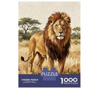 Jigsaw Puzzles for Adults 1000 Piece Majestic Lion in African Savannah Jigsaw Hands-on Game Birthday Present Unique Birthday And Xmas Gifts 52x38cm/1000pcs