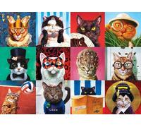 Jigsaw Puzzles for Adults 1000 Piece Makeup Cats 27.56 x 19.69 Inch Puzzles for Adults Educational Challenge 1000 Pieces Cats Puzzles for Adult Kids