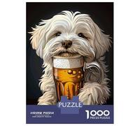 Jigsaw Puzzles for Adults 1000 Piece Maltese Beer Teenager Puzzles Hands-on Game Home Decoration Christmas Birthday Gifts 38x26cm/1000pcs