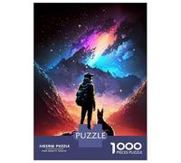Jigsaw Puzzles for Adults 1000 Piece Man And His Dog Universe Puzzle for Adults Relaxing Games Hand Speed Race Fun Activities at Home 38x26cm/1000pcs