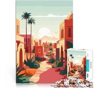 Jigsaw Puzzles for Adults 1000 Piece Marrakech Sunset Herausfordernd Schwierig Geburtstagsgeschenk, Geschenke75x50cm