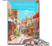 Jigsaw Puzzles for Adults 1000 Piece Marrakech Travel Challenging Game And Family Play with Fully Interlocking Randomly Shaped Pieces (38x52cm) 1000pcs