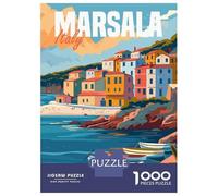 Jigsaw Puzzles for Adults 1000 Piece Marsala Italy Adult Jigsaw Relax Games Difficult Challenge Fun Activities at Home 70x50cm/1000pcs