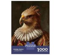 Jigsaw Puzzles for Adults 1000 Piece Medieval Eagle Portrait Puzzle for Adults Brain Teaser Game Difficult Hard Deal As Gifts for The Whole Family 52x38cm/1000pcs