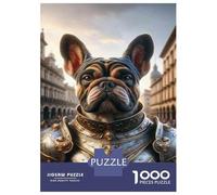 Jigsaw Puzzles for Adults 1000 Piece Medieval Knight Dog Armor Jigsaw Puzzle Fun Games Birthday Present Unique Birthday And Xmas Gifts 70x50cm/1000pcs