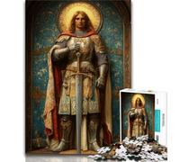 Jigsaw Puzzles for Adults 1000 Piece Medieval Knights,Challenging Game Toys Wall Decoration Unique Birthday And Xmas Gifts 50x75cm