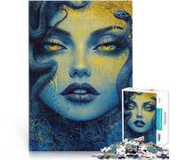 Jigsaw Puzzles for Adults 1000 Piece Medusa with Snakes Stressabbau-Spielzeug Wunschliste mit dem Weihnachtsmann52x38cm