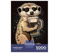 Jigsaw Puzzles for Adults 1000 Piece Meerkat Beer Adult Puzzles Anti-Stress Toys Improve Memory Challenging Game Gifts 52x38cm/1000pcs