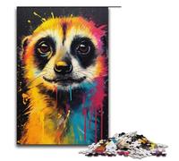 Jigsaw Puzzles for Adults 1000 Piece Meerkat Colorful Jigsaw Puzzles Games Toys Gift Suitable for Desktop Decoration 1000PCS(38x26cm)