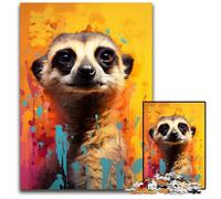Jigsaw Puzzles for Adults 1000 Piece Meerkat Colorful Wooden Jigsaw Puzzles Perfect for Family Gatherings Birthdays Holidays 1000 PCS(75x50cm)