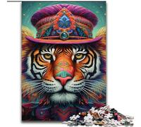 Jigsaw Puzzles for Adults 1000 Piece Meerkat Graffiti Painting Challenging Puzzles Family Interaction & Fun Gift, Vibrant Abstract Design (Size 50x75 cm)