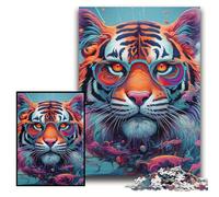 Jigsaw Puzzles for Adults 1000 Piece Meerkat Graffiti Painting Jigsaw Puzzles for Adults Size 26x38cm for Parents, Lovers, Friends - Age 14+