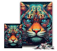 Jigsaw Puzzles for Adults 1000 Piece Meerkat Graffiti Painting Jigsaw Puzzles for Adults Size 26x38cm for Parents, Lovers, Friends - Age 14+