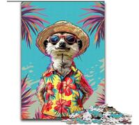 Jigsaw Puzzles for Adults 1000 Piece Meerkats on Vacation, Learning Educational for Is Ideal As A Gift for The Whole Family (Size 26x38cm)
