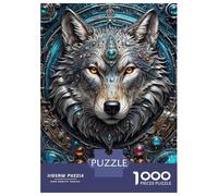 Jigsaw Puzzles for Adults 1000 Piece Mega Steampunk Wolf Teenager Puzzles Hands-on Game Home Decoration Christmas Birthday Gifts 52x38cm/1000pcs