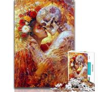 Jigsaw Puzzles for Adults 1000 Piece Mexican Style Skull 1000 Pieces for Adults,Artistic Wall Decor & Birthday Gift Idea for Friends, Home Office 26x38cm