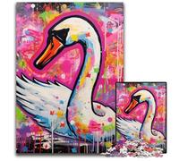 Jigsaw Puzzles for Adults 1000 Piece Mgraffiti Painting Yak Impossible Jigsaw Puzzles for Adults Ideal for Family Fun, Relaxation 26X38CM/10.23x14.96inch