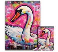 Jigsaw Puzzles for Adults 1000 Piece Mgraffiti Painting Yak Jigsaw Puzzles Colorful Home Decor & Interactive Family Game, 50x75CM/19.68x29.52inch