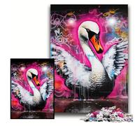 Jigsaw Puzzles for Adults, 1000 Piece Mgraffiti Painting Yak Puzzles for Adults 50x75 cm Relaxing Entertainment, Home Decor