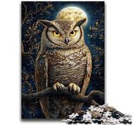 Jigsaw Puzzles for Adults 1000 Piece Midnight Owl 1000 Piece Jigsaw,Family Activity Fun at Home Activities, Birthday Present,Travel Gifts (26x38cm)