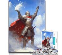 Jigsaw Puzzles for Adults 1000 Piece Mighty Medieval Knight,learning Educational Toys Fun at Home Activities,Birthday Present,Travel Gifts (38x26cm)