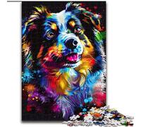 Jigsaw Puzzles for Adults 1000 Piece Miniature American Shepherd Jigsaw Puzzles for Adults, 1000 Piece Making It A Great Gift for Family Fun (Size 26x38 cm)