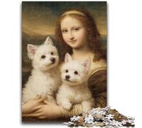 Jigsaw Puzzles for Adults 1000 Piece Mona Lisa And Dog Toys Educational Games Stress Relieving Unique Home Decor And Gifts 50x75cm
