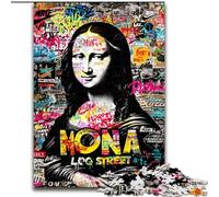 Jigsaw Puzzles for Adults 1000 Piece Mona Lisa Graffiti Jigsaw Puzzles Made of Wood for Teenagers, Family Interactive Game, Challenge Gift size 50X75CM