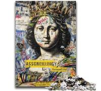 Jigsaw Puzzles for Adults 1000 Piece Mona Lisa Graffiti Puzzles for Adults,Game Toys Every Piece Is Unique - Challenging Family Fun Game (38x26cm)