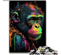 Jigsaw Puzzles for Adults 1000 Piece Monkey Animal Pop Art, Learning Educational Toys Family Games Unique Birthday And Gifts (Size 26x38cm)