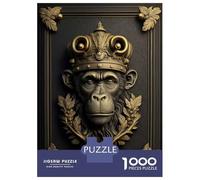Jigsaw Puzzles for Adults 1000 Piece Monkey Gold Relief Deco Puzzles for Adults Hands-on Game Stress Reliever Stress Reduction Gifts 70x50cm/1000pcs