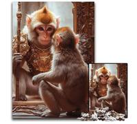 Jigsaw Puzzles for Adults 1000 Piece Monkey in Golden Armor Challenging Puzzles Brain TeaserHome Decor Perfect 1000 PCS(38x26cm)