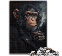 Jigsaw Puzzles for Adults 1000 Piece Monkey Stress Reliever Difficult Challenge Suitable for Desktop Decoration 50x75cm