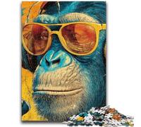 Jigsaw Puzzles for Adults 1000 Piece Monkey Wearing Glasses Toys Educational Games Stress Relieving Unique Home Decor And Gifts 26x38cm