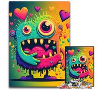 Jigsaw Puzzles for Adults, 1000 Piece Monster Love Frenzy Art Challenging Puzzles Perfect for Halloween, Christmas, Birthday Gift 50x75CM/19.68x29.52inch
