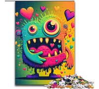 Jigsaw Puzzles for Adults, 1000 Piece Monster Love Frenzy Art Puzzles for Adults size 50x75cm Perfect for Family Fun, Party Games, Birthday Party Favors