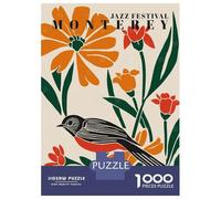 Jigsaw Puzzles for Adults 1000 Piece Monterey Jazz Fest Poster Teenager Puzzles Hands-on Game Home Decoration Christmas Birthday Gifts 70x50cm/1000pcs