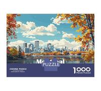 Jigsaw Puzzles for Adults 1000 Piece Montreal Skyline Autumn Puzzles for Adults Relaxing Games A Work of Art Fun Activities at Home 52x38cm/1000pcs