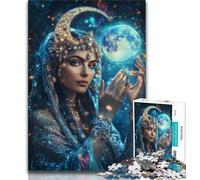 Jigsaw Puzzles for Adults 1000 Piece Moon Goddess Jigsaw,Challenging Game Gifts for Is Ideal As A Gift for The Whole Family 38x26cm