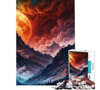 Jigsaw Puzzles for Adults 1000 Piece Moonlight in The Mountains Learning Educational Toys for Educational Game For Family Fun Funny Gifts (Size 75x50cm)