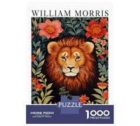 Jigsaw Puzzles for Adults 1000 Piece Morris Floral Lion Exhibition Teenager Puzzles Hands-on Game Home Decoration Christmas Birthday Gifts 70x50cm/1000pcs