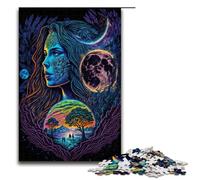 Jigsaw Puzzles for Adults 1000 Piece Mother Earth Blacklight Wooden Puzzle Learning Educational Toys Family Games 75x50cm