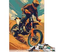 Jigsaw Puzzles for Adults 1000 Piece Motocross Sand Dunes Puzzles for Adults Paperboard Puzzles Funny Gift 38x26cm/1000pcs